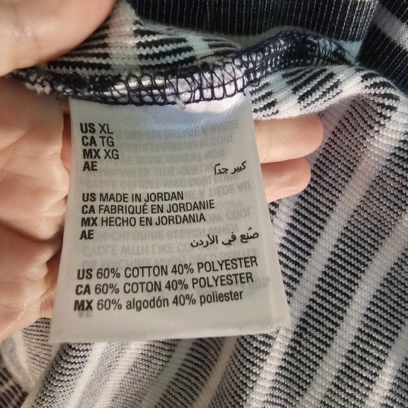 Karen Scott Navy and White Striped Cardigan Women's Sz XL - Picture 10 of 11